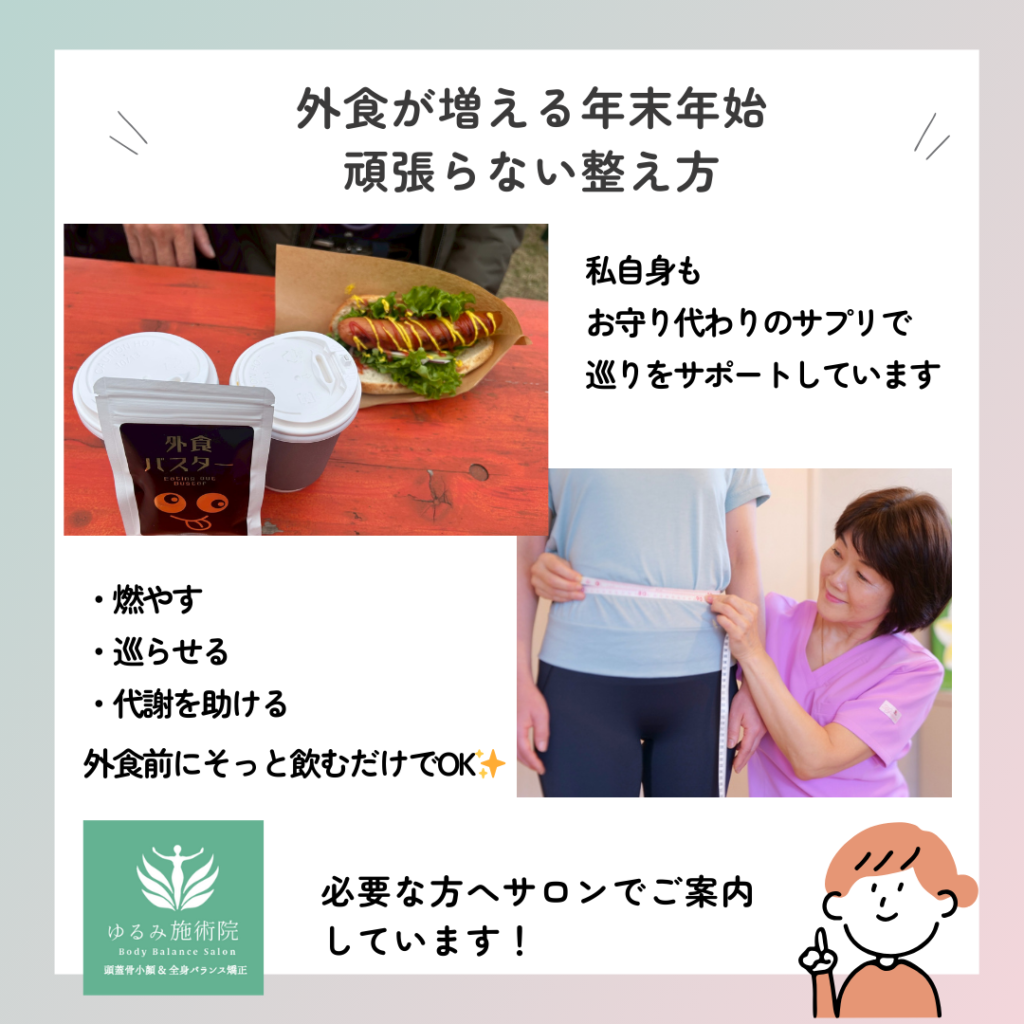 外食前後に取り入れている
お守り感覚のサポート（外食バスター）